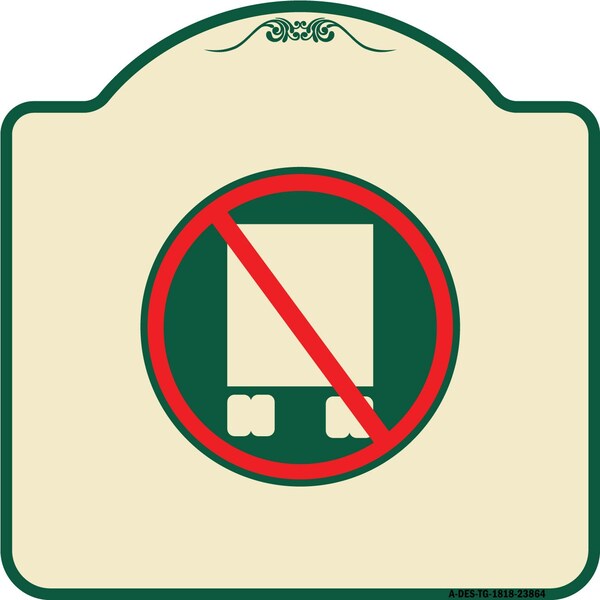 Signmission National Network Prohibited Heavy-Gauge Aluminum Architectural Sign, 18" x 18", TG-1818-23864 A-DES-TG-1818-23864 - main